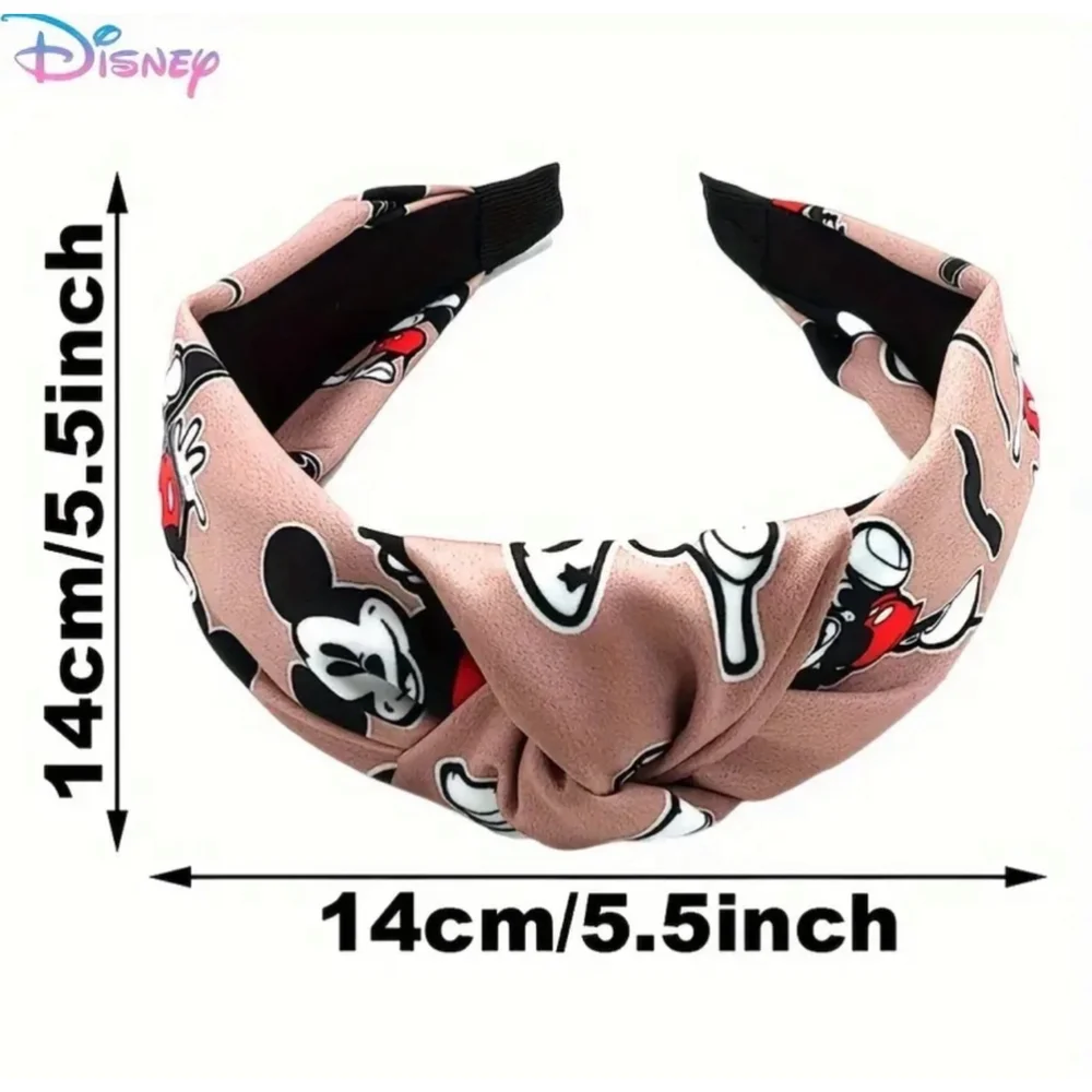 Disney Mickey Mouse Steamboat Willie Inspired Black Wide Top Knot Headband
